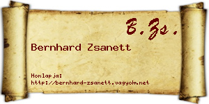 Bernhard Zsanett névjegykártya